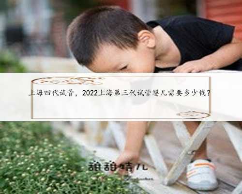上海四代试管，2022上海第三代试管婴儿需要多少钱？