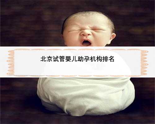 北京试管婴儿助孕机构排名